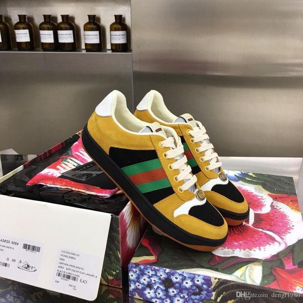 

guucl дизайнерских туфли мужские дизайнерских кроссовок холст обуви тройная s кроссовки для женщин красной нижней модные дикий, Black