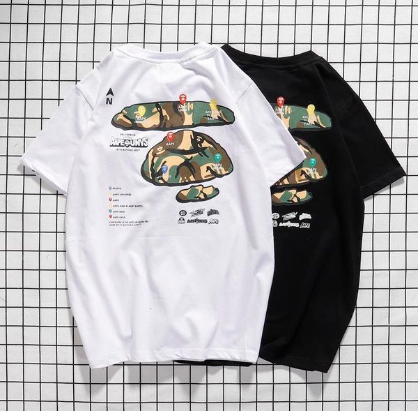 

mens designer fashion t shirts 20ss new cotton round neck couple with the same short tee c6053, White;black