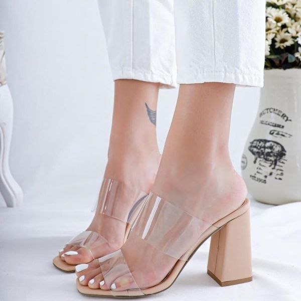 

limoya ayla nud transparent strappy heels slippers limoya, Black