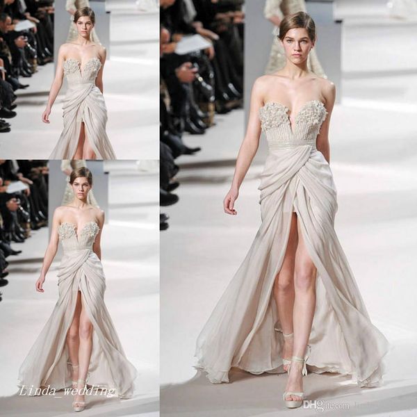 

длина haute couture платье elie saab пол длинный шифон платье для особых случаев runway платья платье партии, Black
