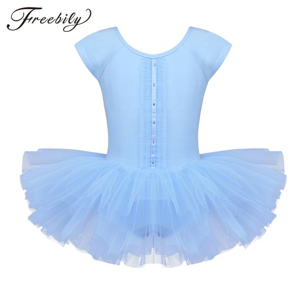 

kids teens cap sleeves cutout back professional ballet tutu dress gymnastics leotards for girls ballerina dancewear dress, Black;red