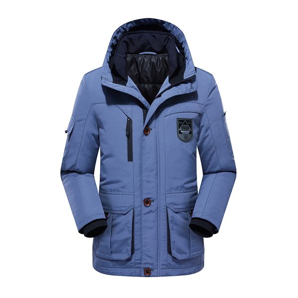 

fashion casual solid hooded coat male new winter warm jacket parkas men windproof thicken long overcoat pockets plus size 6xl, Black