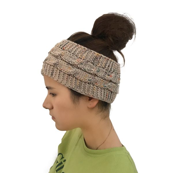 

fleece ear warmer headband headwrap womens lined cable knit winter qqmif, White;black