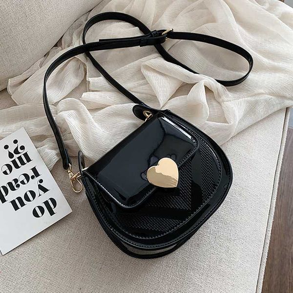 

hocodo women handbags patent leather shiny small square bag fashion mini shoulder messenger bag saddle crossbody bolsas mujer