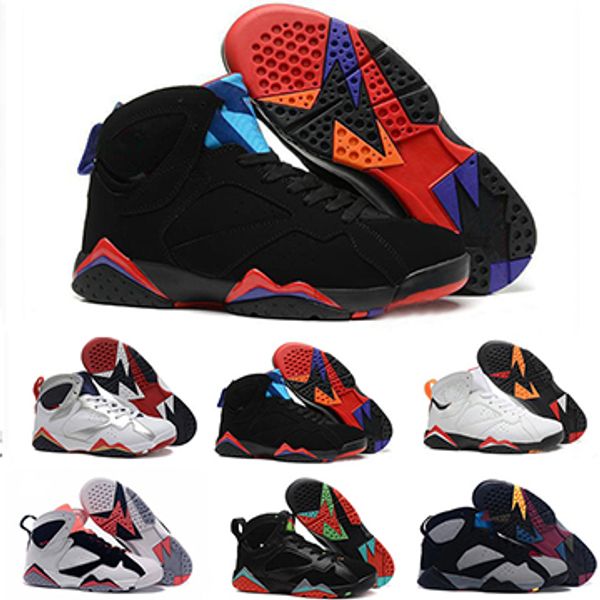 

Classic 7s Men Women Basketball Shoes Unisex pure money hare Bunny raptor French Blue Bordeaux Black Red White Blue Sneakers size 36-47