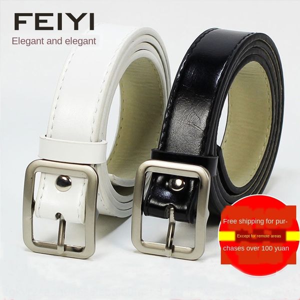 

rectangular buckle decorative women's popular iron ring rectangular buckle decorative women's jeans belt jeans popular iron ring b, Black;brown