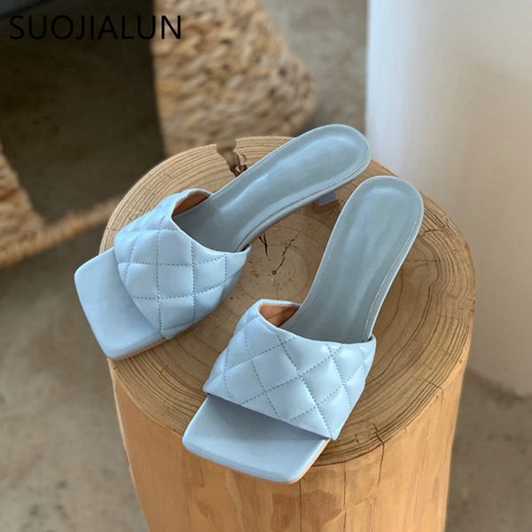 

suojialun summer women slipper square peep toe low heel sandal fashion brand flat casual flip flops beach slippers slide holiday, Black