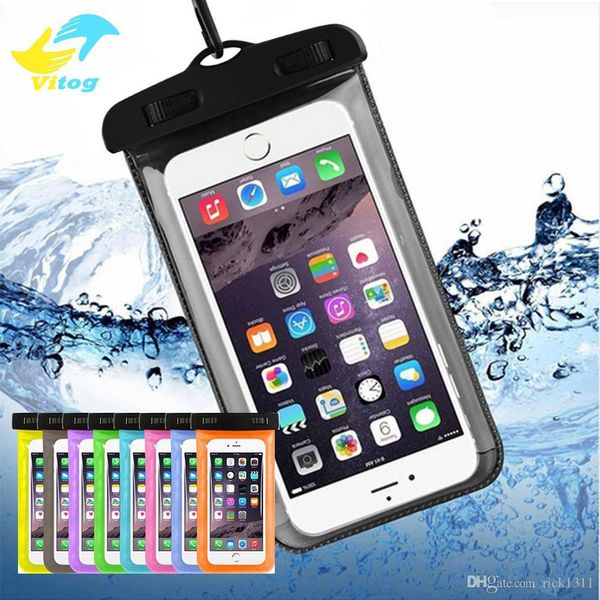 

dry bag waterproof case bag pvc protective universal phone bag pouch with compass bags for diving swimming for smart phone up to 5.8 inch