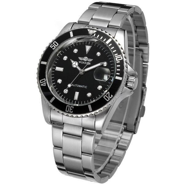 

selling personality 40 mm men watch fashion casual water ghost glass mirror multi-color optional automatic mechanical watch, Slivery;brown