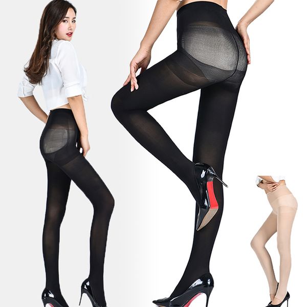 

women autumn slimming stockings slim fit elastic high waist durable female leggings ngd88, Black