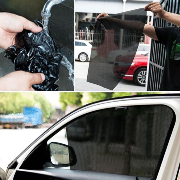 

2pcs car sun shades film sun protection window cover pvc sunshade side window shield with small holes