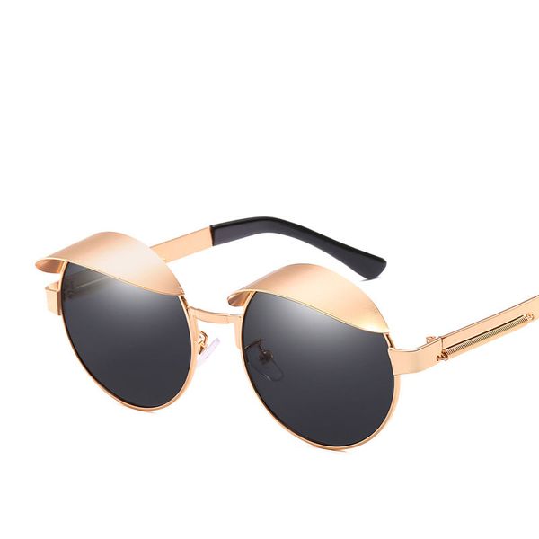 2019 Neue Runde Steampunk Sonnenbrillen für Männer und Frauen Stilvolle Street Fashion Sunglass UnisexEyewear Oculos De Sol