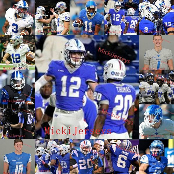 

men middle tennessee state blue raiders brent stockstill chaton mobley ty lee wesley bush kevin byard jimmy staten richie james mtsu jersey, Black