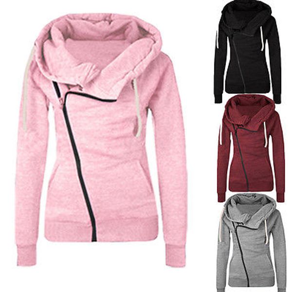 

new womens casual loose long sleeve zipper jacket winter autumn warm coat outwear, Black;brown