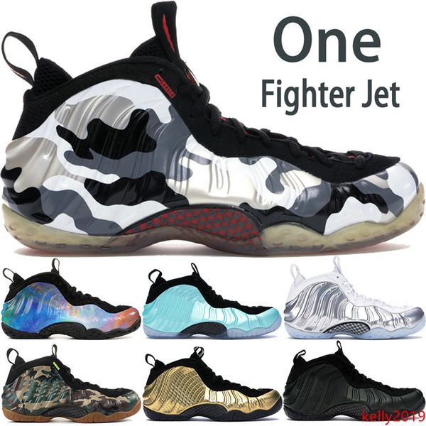 

foam one fighter jet penny hardaway basketball shoes new alternate galaxy chrome white black metallic gold royal men mens designer sneakers