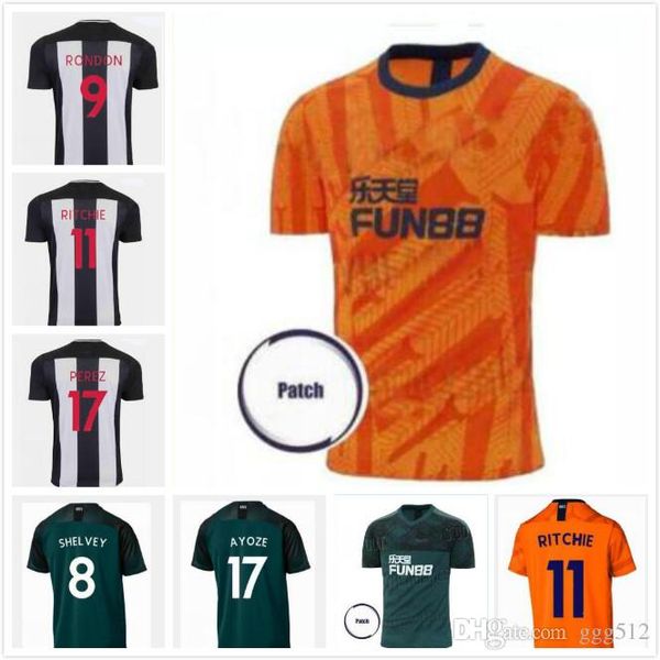 

19 20 perez rondon soccer jersey thai 2019 newcastles man kids unit2019 2020 home away third ritchie longstaff hayden kenedy football shirt, Black;yellow