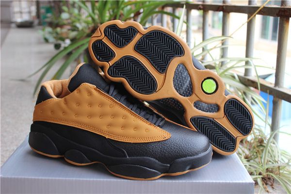 

quality high 13 13s low chutney men basketball shoes 13s chutney yellow sports sneakers with box outdoor shoes, Black