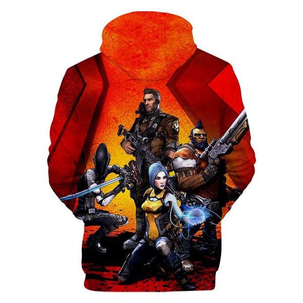 

hoodies long sleeve pullover mens sweatshirts fashion games hoodies 3d digital print borderlands 3 mens, Black