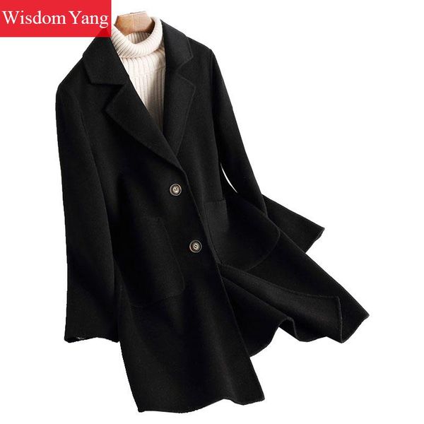 

winter sheep wool cashmere coat womens black camel beige caramel office ladies woollen suit coats elegant outerwear overcoat