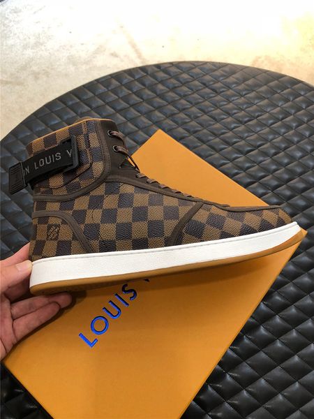 

big size 38-45 luxury designer shoes leather ace mens shoes plus size casual shoes with box dust bag k098, Black