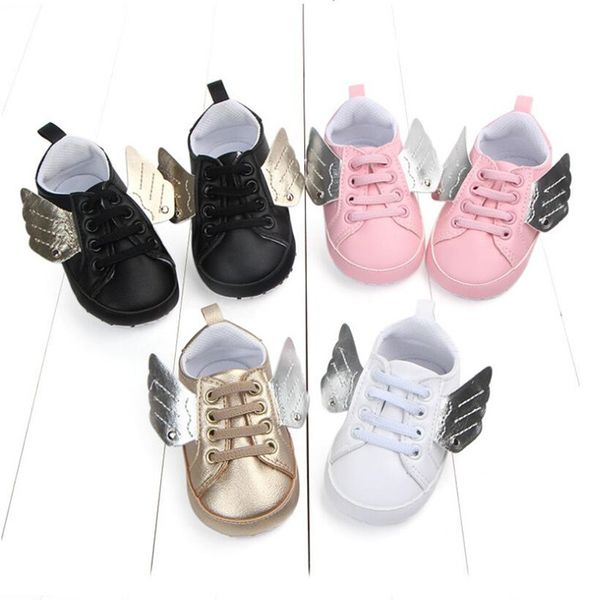 Sıcak Toddler Moccasins Bebek Ayakkabıları Moda Kanat PU Deri İlk Yürüteç Ayakkabı Yumuşak Sole Yenidoğan Kız Erkek Sneakers Bebek Prewalker Ayakkabı