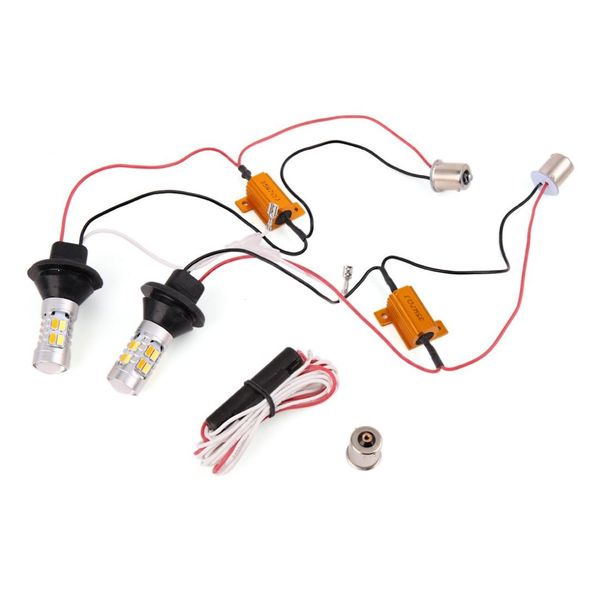 

2pcs canbus error 1156 20 2835-smd-led white yellowturn signal light daytime running lamp w load resistor ba15s 1073 5007