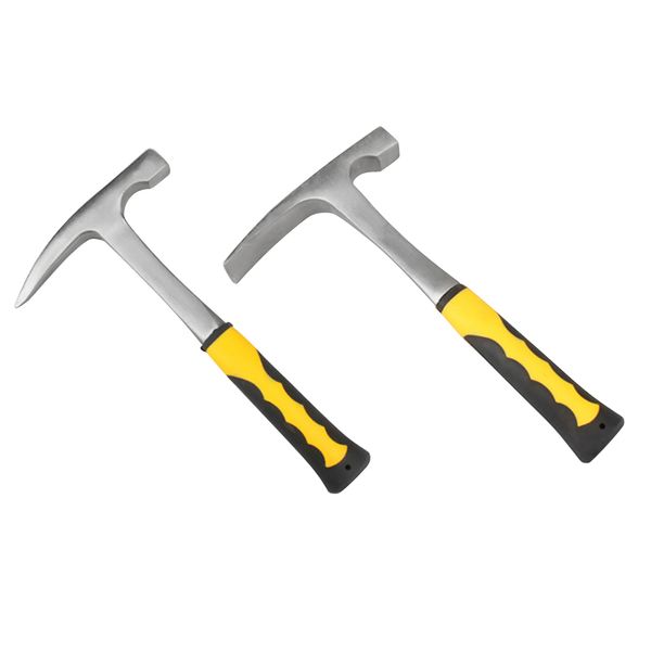 

multifuctional hand tool sharp mouth geogogy hammers mine exploration survey durable rock pick geology tool with rubber handle