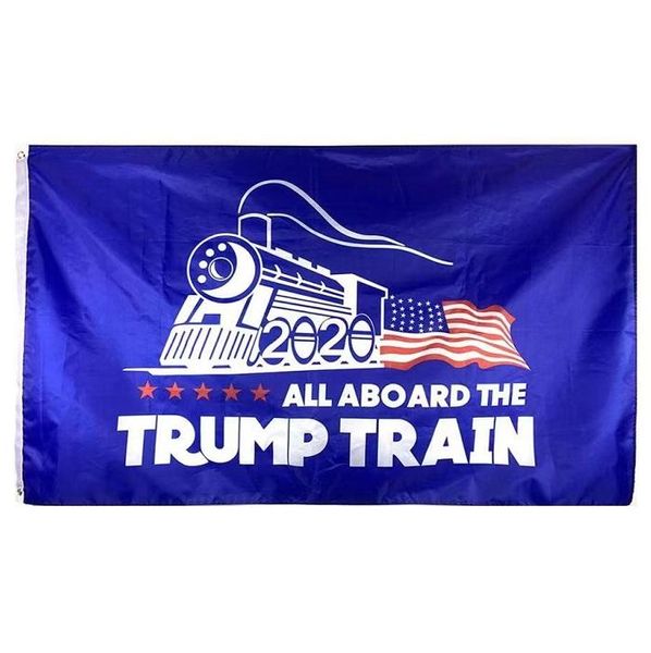 Bandiera del treno Trump da 3x5 piedi Banner in poliestere al 100% di alta qualità per interni ed esterni, serigrafia su un lato, spedizione gratuita