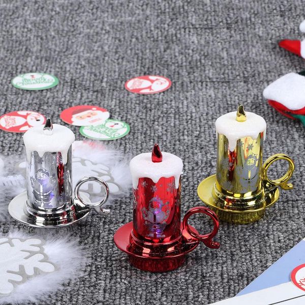 Christmas Supplies Lights Props Hanging LED Lantern Candlestick Lamp Xmas