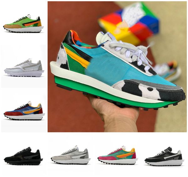 

2020 2020 ld daybreak ldv men women running shoes undercover x waffle racer black white varsity blue mens trainers sports sneakers 36-45