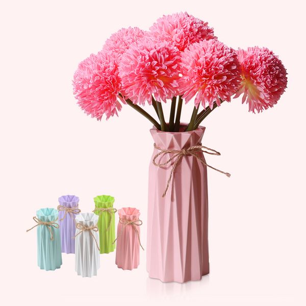

home decoration origami plastic vase ornament imitation ceramic flower vase plant pot flower basket nordic decoration crafts