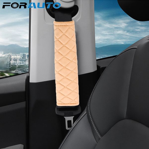 

forauto 2 шт seatbelt оплечье универсальный безопасности автомобильных сидений ремень harness обложка авто мягкий плюш ремень защиты автомоб