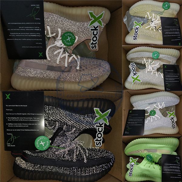 

with stock x box mens trainers reflective black antlia clay gid lundmark running shoe kanye west womens sports designer sneakers size 13, White;red