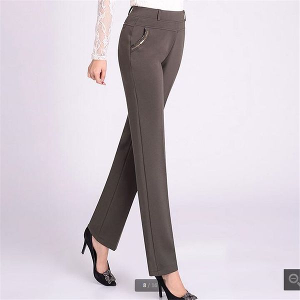 

fashion casual pants women 2018 long loose pants tall waist women's new spring/autumn trousers women 5xl stretch k3597, Black;white