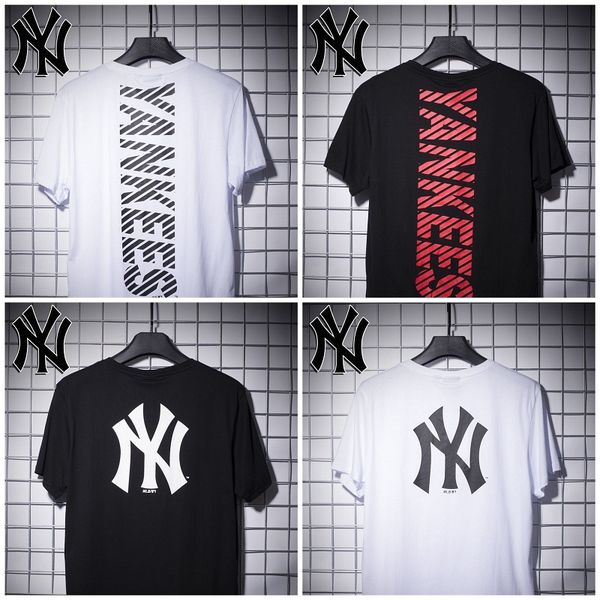 

2020 new men's mlbyankees short sleeve women's t-shirt counter high-end chest embroidery classic fashion outdoor sportswear, Gray;blue