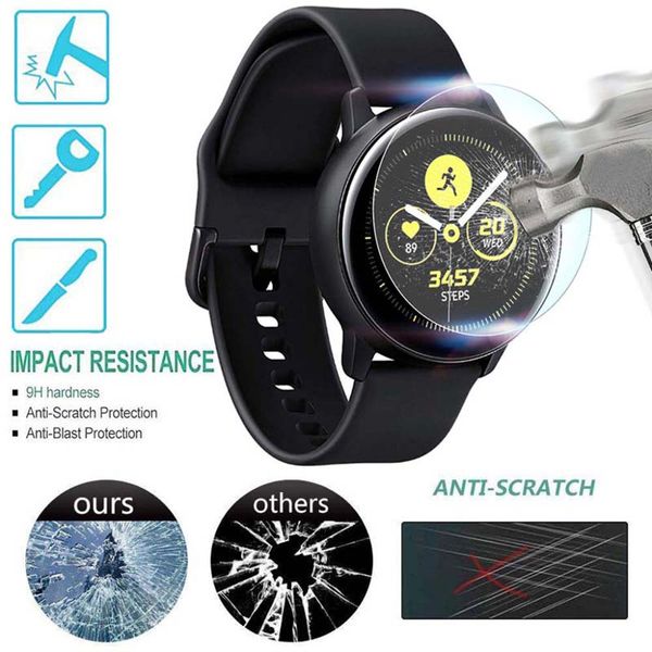 Temperado tela de vidro filme protetor para Samsung Galaxy Assista Ativo 2 Smartwatch Protective Acessórios 40/44 milímetros