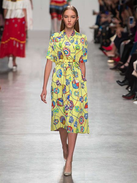 

2020 baroque summer asymmetrical dress sweet vintage culture runway dress, Black