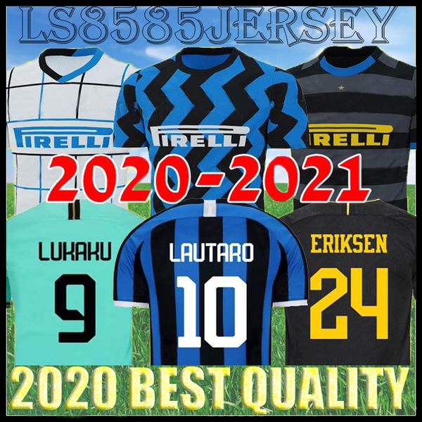 

men kit eriksen lukaku lautaro skriniar inter 2020 2021milan soccer jersey sensi barella 19 20 football kit shirts kids sets uniform, Black