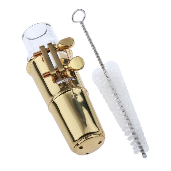 

1 set transparent crystal alto saxophone mouthpiece with ligature brush cap