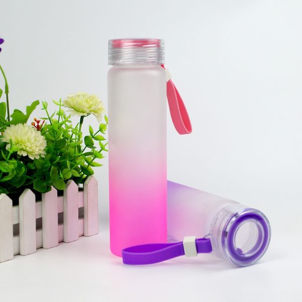 

sport water bottle portable rope kids drinkware leak proof seal climbing gradient water bottles for outdoor camping hiking runni