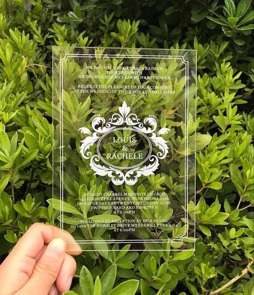 

greeting cards weeding card acrylic wedding invitation