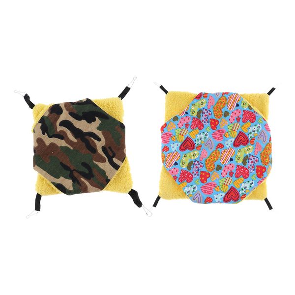 

2pcs soft hamster tunnel hammock small animal play tunnel hamster bed nest