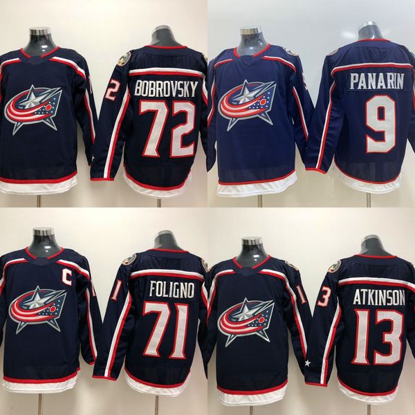 

9 Artemi Panarin Jersey Columbus Blue Jackets 71 Nick Foligno 72 Sergei Bobrovsky 13 Cam Atkinson Hockey Jerseys