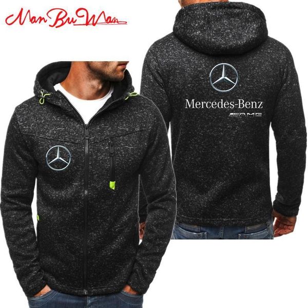 

2019 new mercedes benz amg hoodies men fashion personality zipper sweatshirt male hoody tracksuit hip hop autumn winter hoodie (4, Black;brown