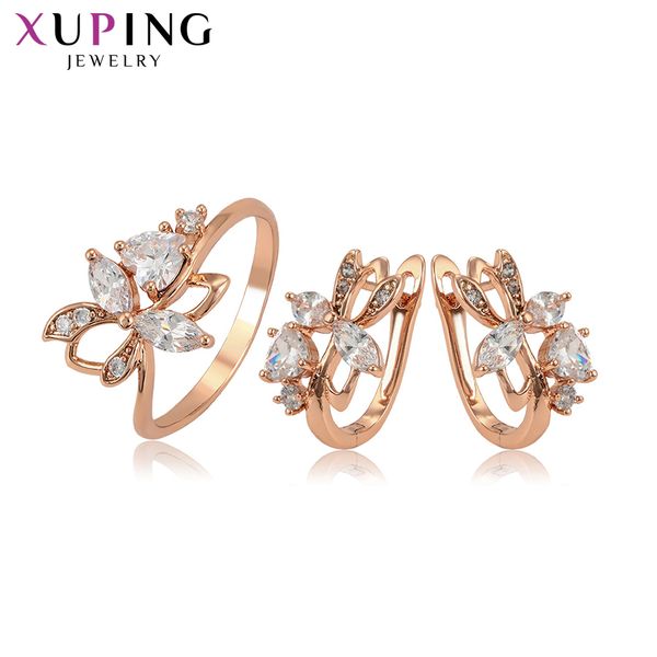 

11.11 xuping fashion jewelry sets rose gold-color plated elegant ladies jewelry for women christmas gift s87-65254, Slivery;golden