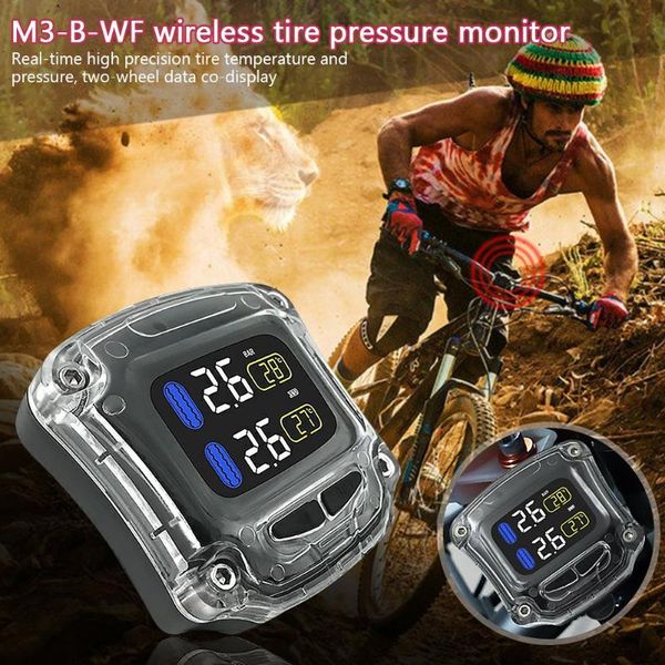 

careud m3-b-wf motorcycle tpms tire pressure monitor system with 2 sensors