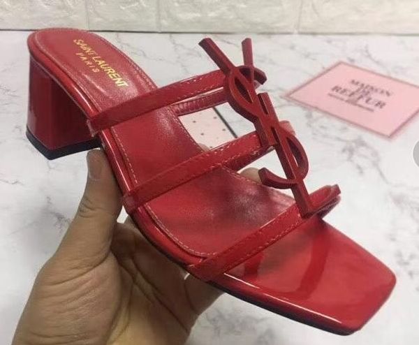 

New gilr women yl pari fa hion trend early ummer alphabet lipper leather de igner hoe imple tyle high end heel andal