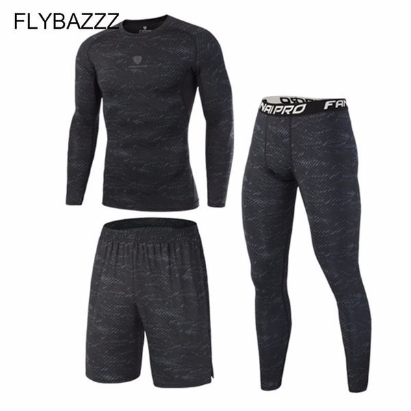 

men's sports suits quick dry gym running sets tights clothes compression sports joggers training fitness tracksuits, Black;blue