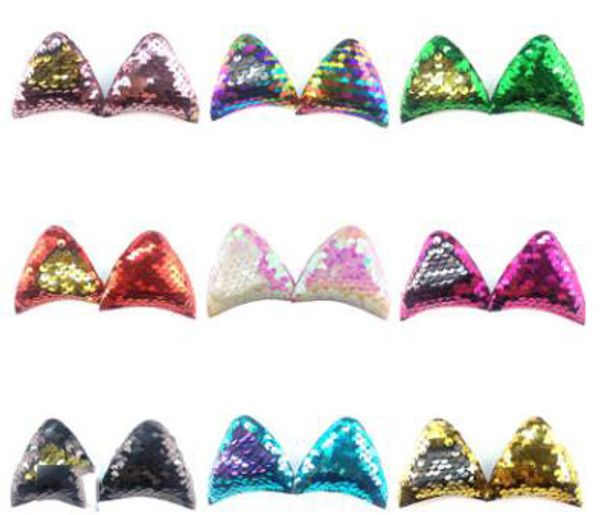

24pcs sequin unicorn ears glitter unicorn hair accessories diy accessory for headwear no hairclip hairbows, Slivery;white