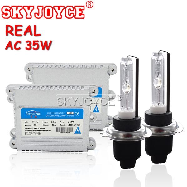 

skyjoyce 35w car xenon headlight retrofit conversion kit 12v ac slim ballast cnlight h1 h3 h7 h11 4300k 6000k xenon hid bulbs